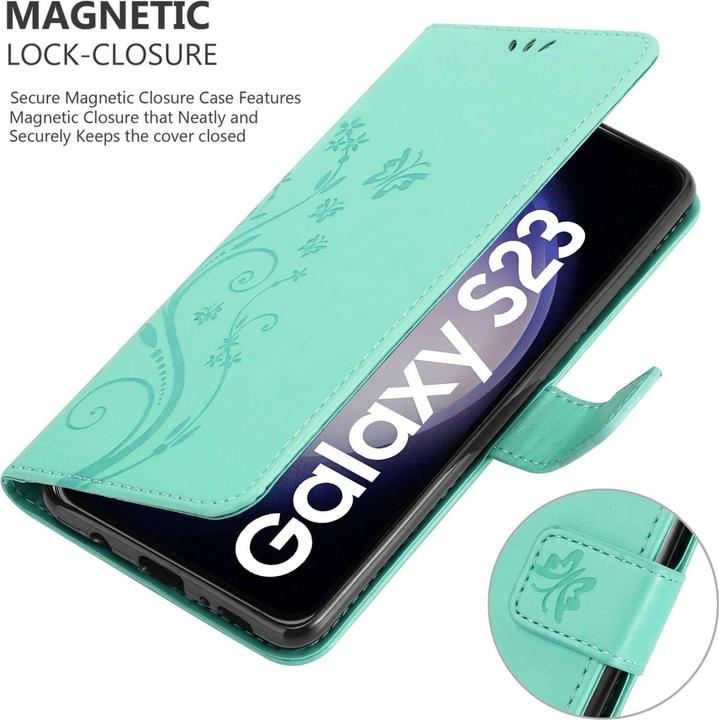 Actual product image Cadorabo Case for Samsung Galaxy S23 Flower Book (Samsung Galaxy S23)