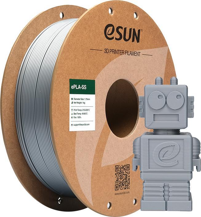 Immagine prodotto eSUN ePLA-SS Filamento d'argento ad alta velocità 1,75mm 1Kg (PLA, 1.75 mm, 1000 g, Argento)