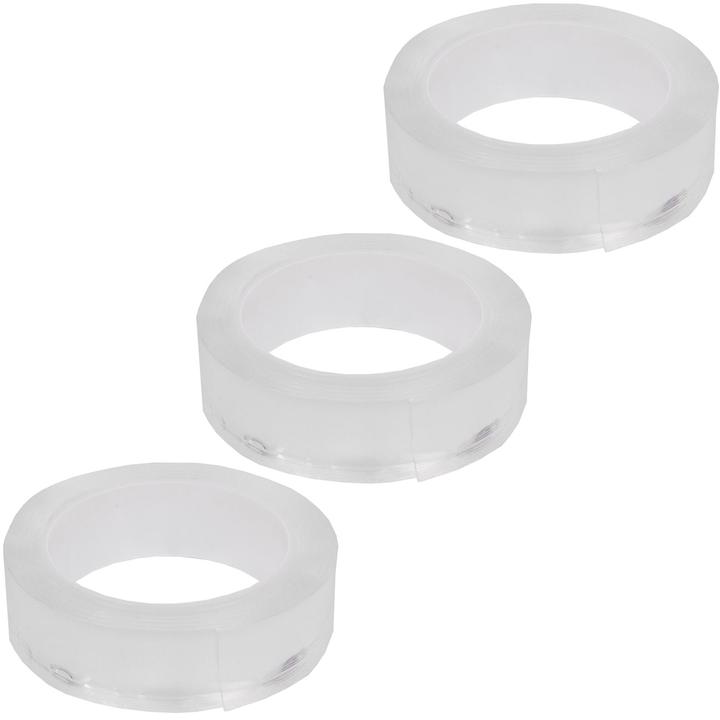 Actual product image Casativo Set of 3 double-sided nano adhesive tape, 2 m x 3 cm, transparent (300 mm)