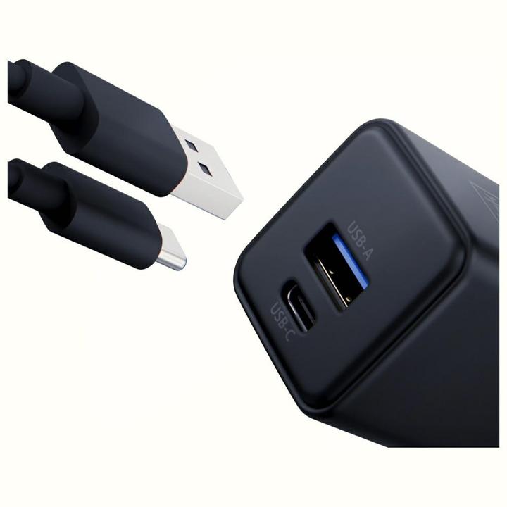 Produktbild 3MK Ładowarka sieciowa Hyper GaN Charger 20W 1xUSB-A 1XUSB-C PD QC4+ czarny (20 W)