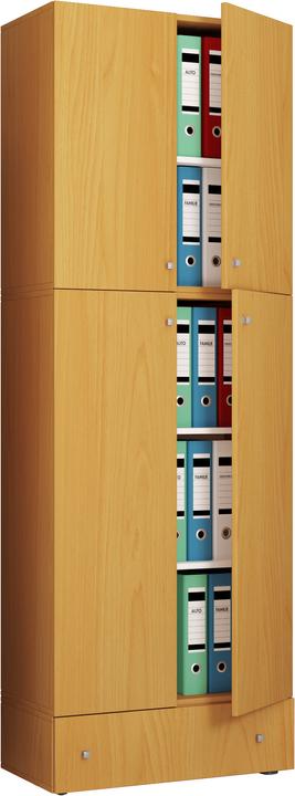 Image du produit VCM Armoire de bureau Armoire à dossiers Lona 5 tiroirs portes battantes (70 x 39 x 200 cm)
