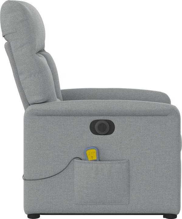 Immagine prodotto VidaXL Poltrona massaggiante elettrica con ausilio per la posizione eretta Tessuto grigio chiaro