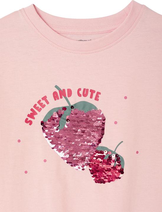 Immagine prodotto Vertbaudet Mädchen T-Shirt mit Paillettenmotiv und Recycling-Baumwolle (146)