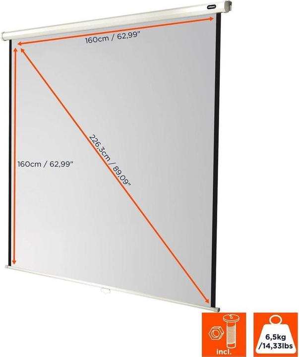 Actual product image Celexon Rollo Economy, Canvas, 1:1 (88.98", 1:1)