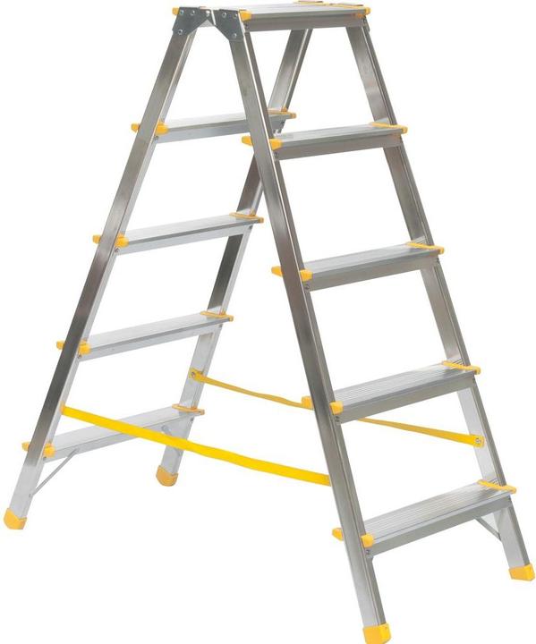 Puag Doppelstufenleiter 2 x 5 Stufen (Stehleiter, 36 cm)