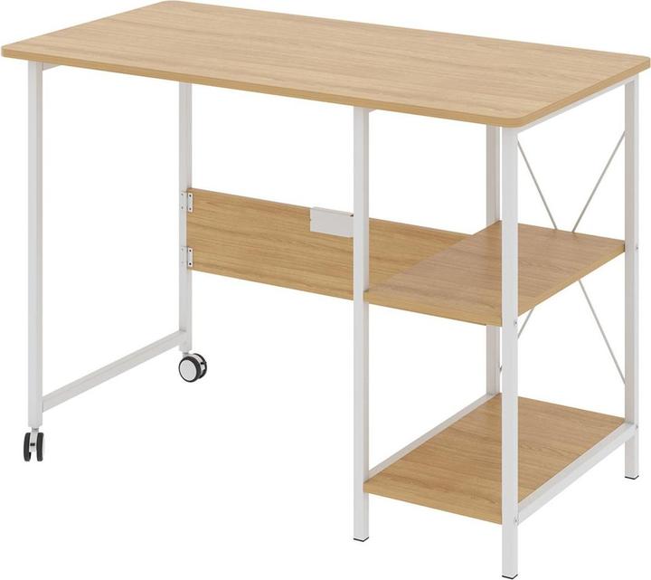 Maclean Loft folding desk dimensions: 107x45x75cm max - 150 kg with light beech top MC-411 W (107 x 45 x 75 cm)