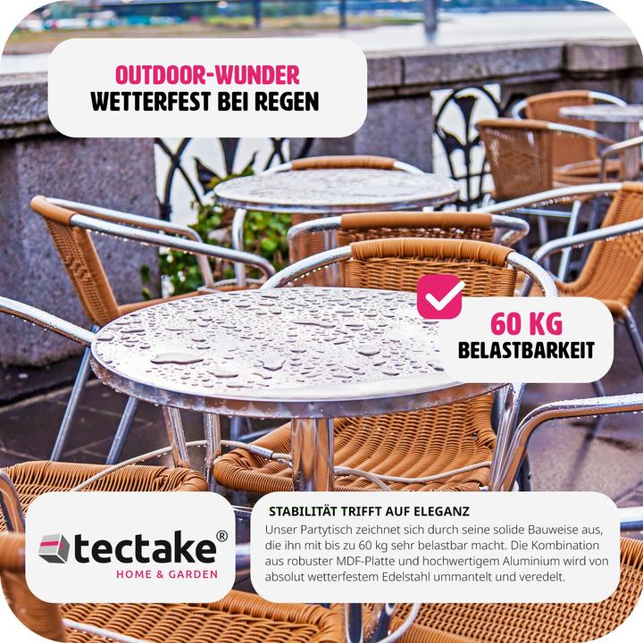 Image du produit tectake Tables de bistrot (Ø 60 x 110 cm)