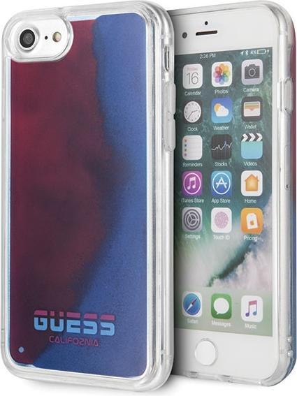 Immagine prodotto Guess GUHCI8GLCRE Custodia rigida California Glow in the dark per iPhone 7/8/SE 2020 czerwony/rosso (Apple iPhone 7, Apple iPhone SE, Apple iPhone 8)