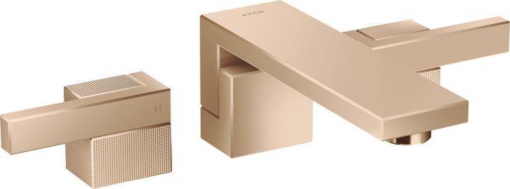 Actual product image Axor Edge 3-hole concealed washbasin mixer, wall-mounted, spout 190 mm, Push-Open outlet