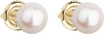 Evolution Group gold earrings peony with real pearls Pavon 921004.1 (L)