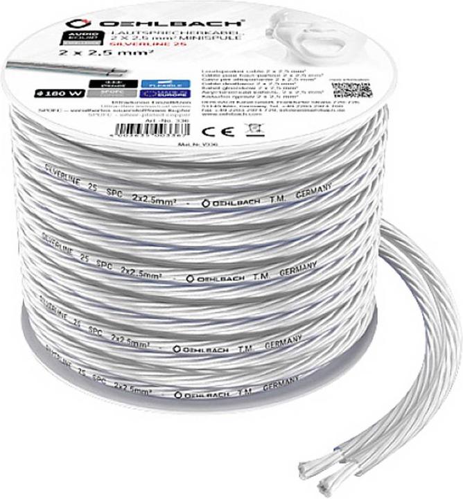 Immagine prodotto Oehlbach Cavo per altoparlanti 2x2,5mm² 6m (6 m, 2.50 mm².)