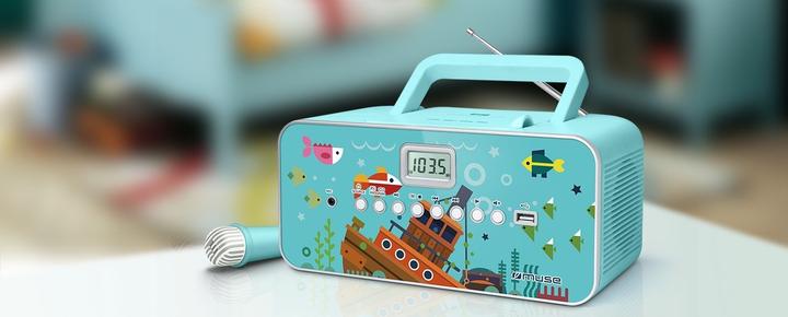 Immagine prodotto Muse M29KB Lettore CD per bambini CD, FM, USB Con microfono (FM, PLL, MW)