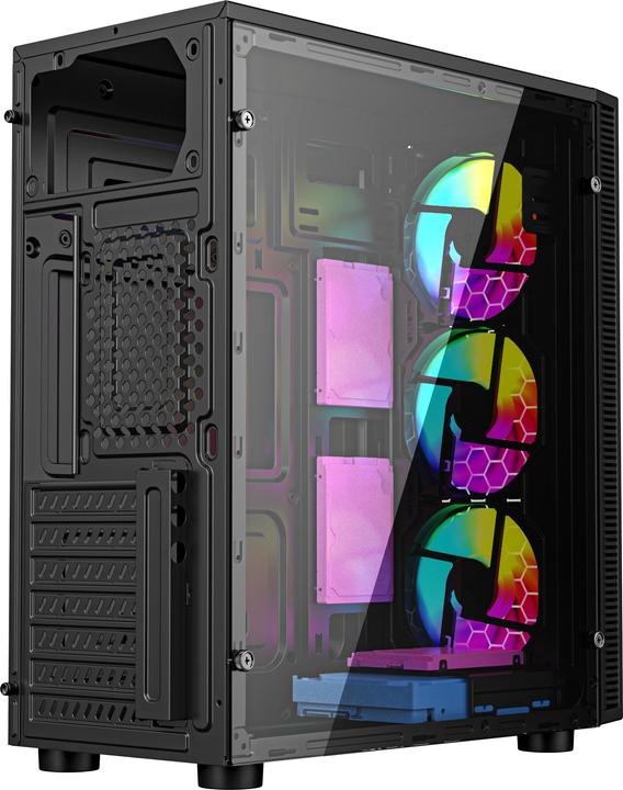 Actual product image Gembird Gaming ARGB case Fornax 500 bl (uATX, ATX, Mini-ITX, mATX)