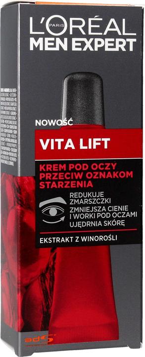 Produktbild L'Oréal Paris L'Oréal Men Expert Vita Lift Anti-Wrinkle Eye Cream 15ml (Fluid, 15 ml, Tag + Nacht)