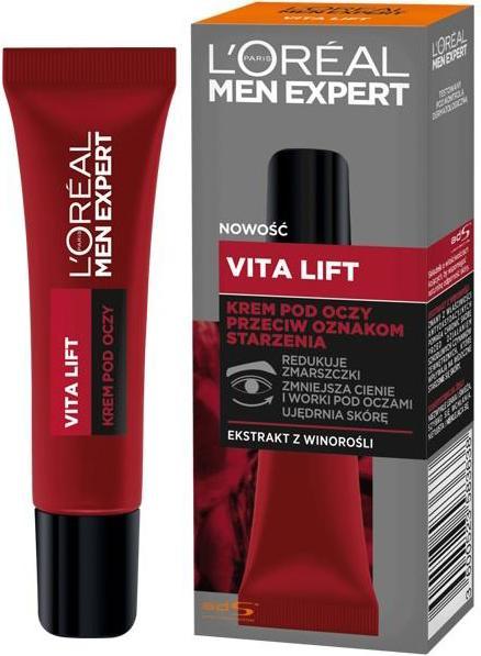 Produktbild L'Oréal Paris L'Oréal Men Expert Vita Lift Anti-Wrinkle Eye Cream 15ml (Fluid, 15 ml, Tag + Nacht)