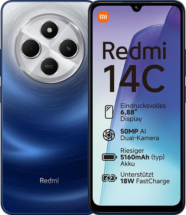 Immagine prodotto Xiaomi Redmi 14C (256 GB, Blu stellato, 6.88", Doppia SIM, 50 Mpx, 4G)