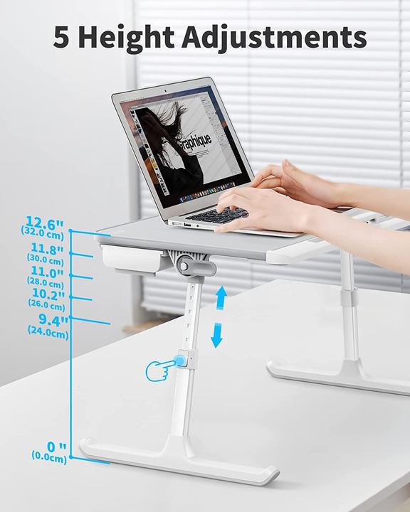 Produktbild Saiji Laptoptisch, Grau, 60x32cm
