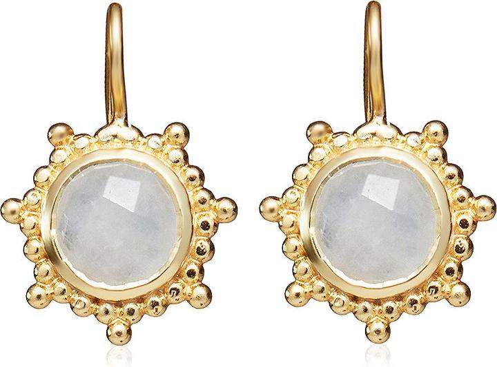 Leyda Ohrhänger Stern (vergoldet 750 / 18 K Gold, Silber 925, Stein)