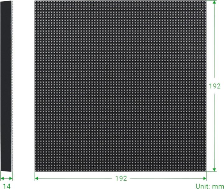Actual product image WaveShare RGB P3 Matrix Panel 64x64 HUB75