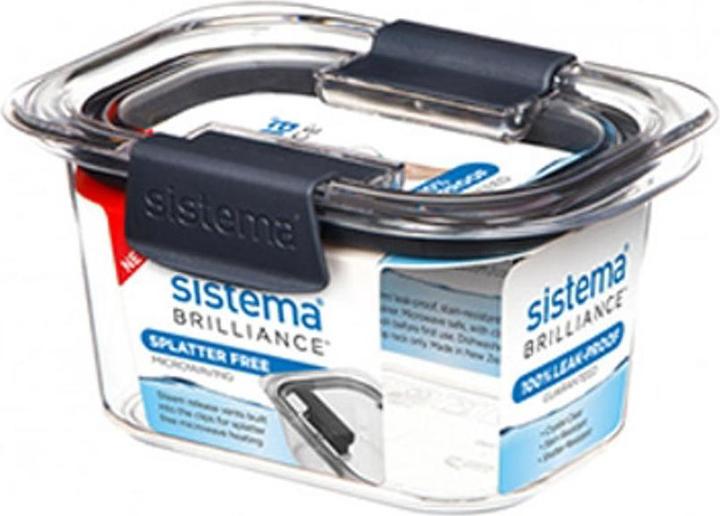 Sistema 55105 food storage container Rectangular Box 0.38 L Black, Transparent (0.38 l)