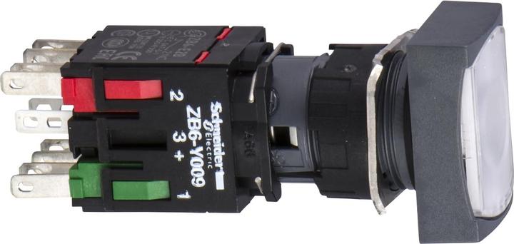 Actual product image Schneider Electric Illuminated push-button, white Ř 16, flat, w. XB6DF1B5B