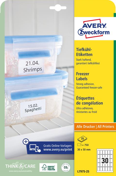 Productafbeelding Avery Etiketten voor diepvriesvoedsel