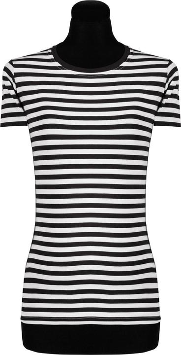 Produktbild Thetru Damen Ringelshirt kurzarm schwarz-weiss – alltagstauglich (XL)
