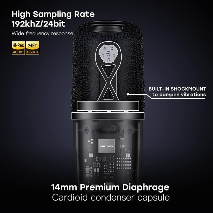 Actual product image Hbaid ArctisX USB Condenser Microphone