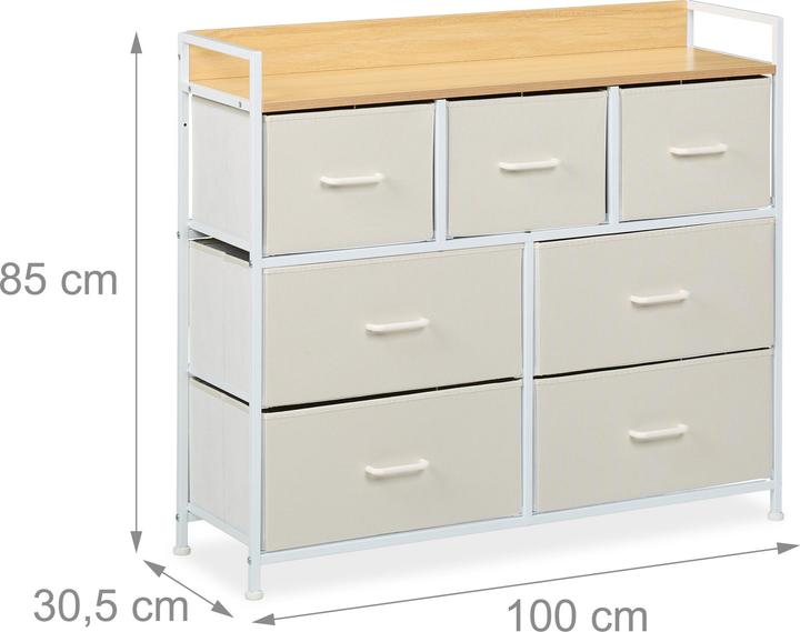 Actual product image Relaxdays Chest of drawers (100 x 30.5 x 85 cm)