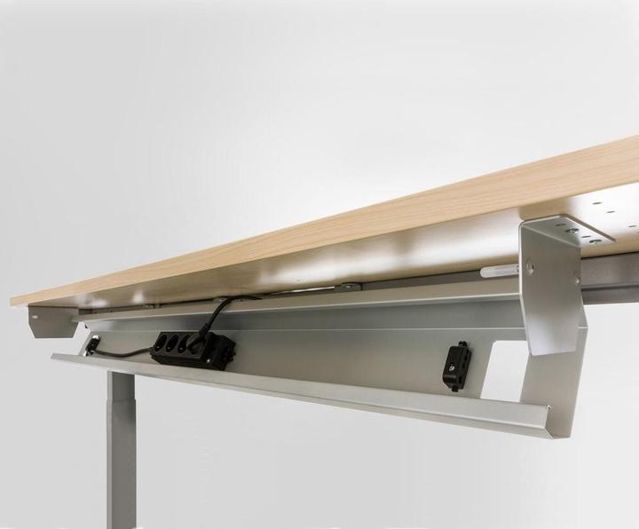 Produktbild Hammerbacher Kabelwanne klappbar für 180er Tisch Silber (146.20 cm)