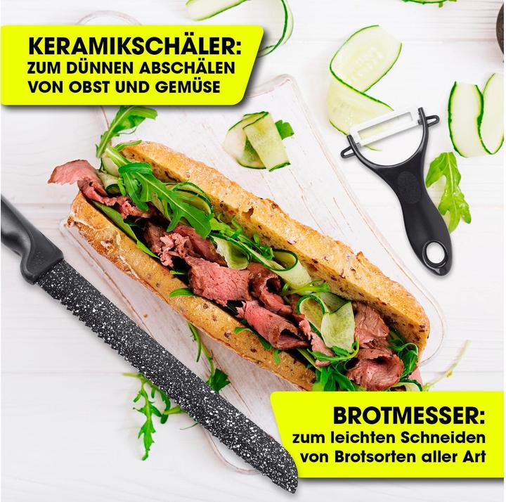 Immagine prodotto Gourmetmaxx Set di coltelli con pelapatate 6 pezzi