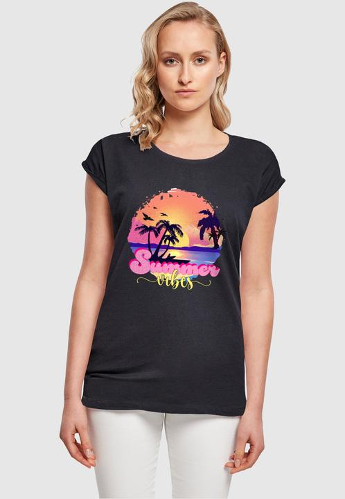 Actual product image Merchcode Ladies Summer Vibes Sunset Extended Shoulder Tee - 116527 (M)