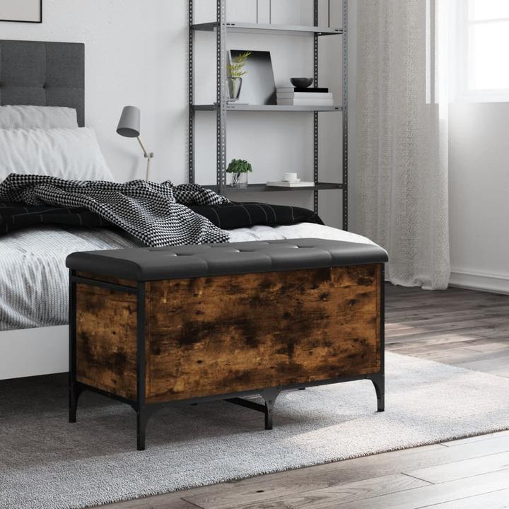Produktbild VidaXL Sitzbank mit Stauraum Räuchereiche 82x42x45 cm (42 cm)
