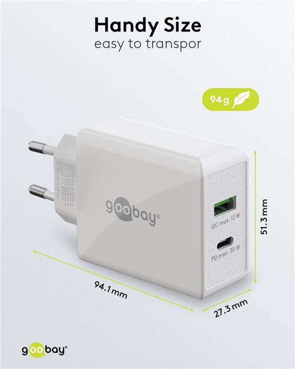 Produktbild Goobay Dual USB Schnellladegerät (30 W)