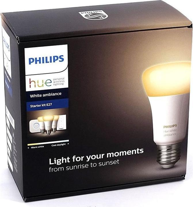 Actual product image Philips Hue White Ambiance Starter Set (E27, 11 W, 1100 lm, 3 x, F)