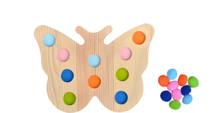 Produktbild Intellectiki Steckspiel Schmetterling mit Filz