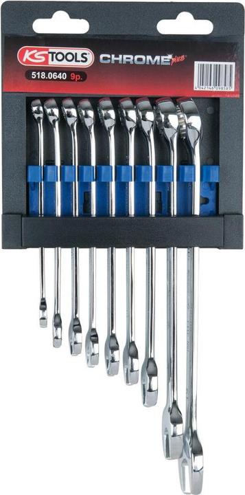 Image du produit KS Tools GEARplus Jeu de clés mixtes à cliquet (8 mm, 9 mm, 11 mm, 12 mm, 14 mm, 13 mm, 17 mm, 19 mm)