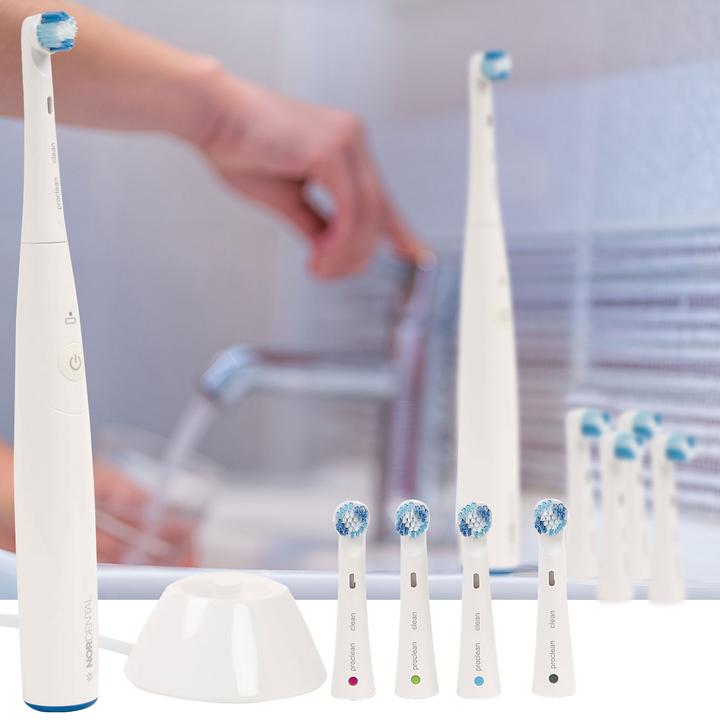 Actual product image Ideoon Electric toothbrush with 4 soft attachable brushes