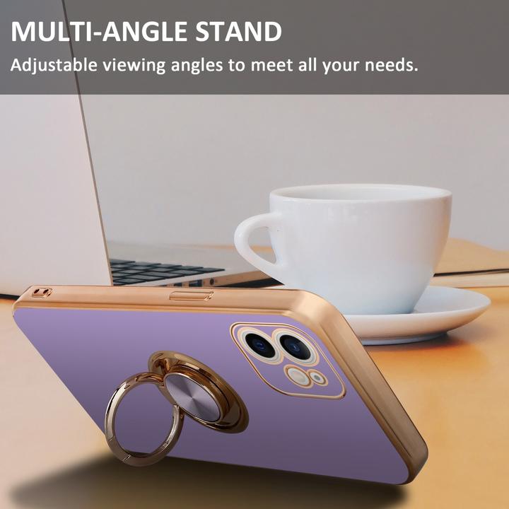 Produktbild Cadorabo Hülle für Apple iPhone 12 MINI im TPU mit Kameraschutz und Ring LM089 Style (Apple iPhone 12 mini)