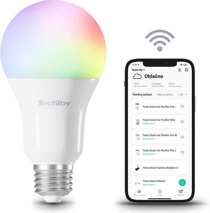 Etichetta energetica Tesla E27 RGB 3szt. (E27, 11 W, 1050 lm, 3 x, F)