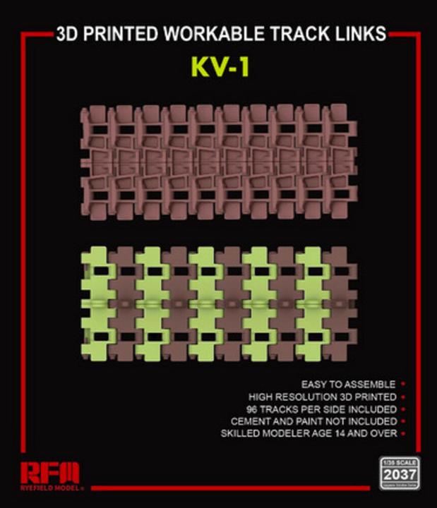 Produktbild Rye Field Model 3D printed Workable track links for KV-1