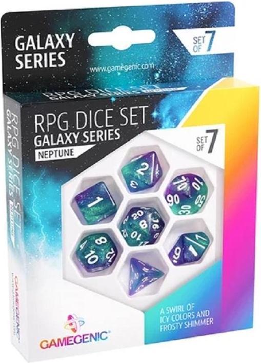 Gamegenic Set de 7 Dés Jdr - Galaxy Series : Neptune