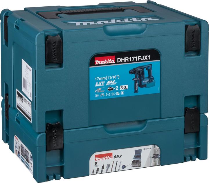 Actual product image Makita DHR171FJX1 cordless hammer drill (Rechargeable battery operated)