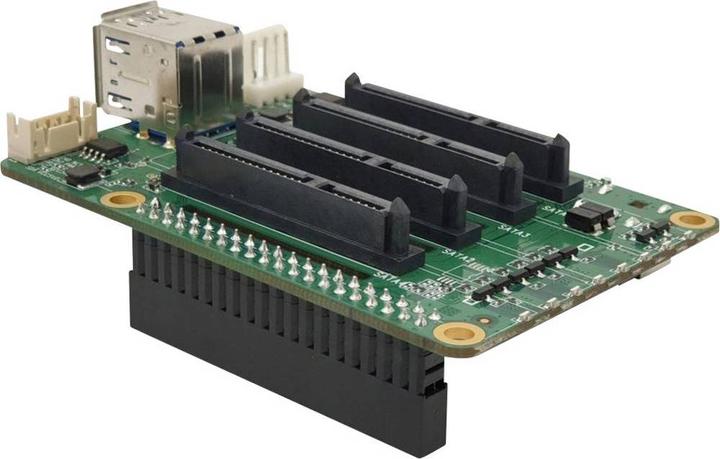 Produktbild Allnet Raspberry 4 SATA HAT Quad NAS Platine für Netzwerkspeicher
