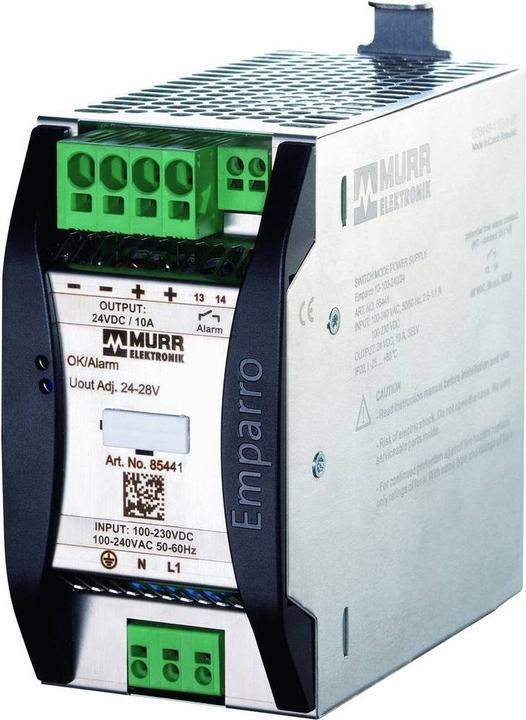 Image du produit Murr Elektronik Bloc d'alimentation rail DIN 28 V/DC 10 A 1 x