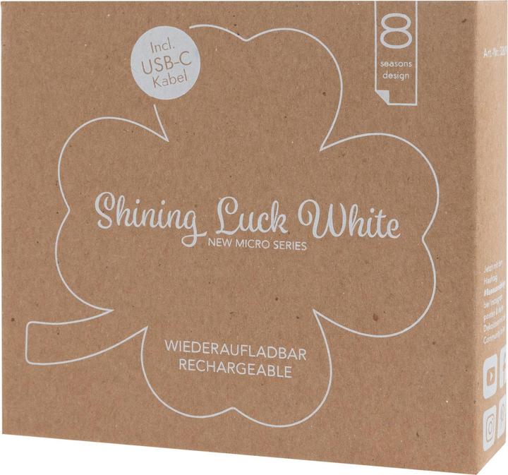 Produktbild 8 seasons design Motivlicht Shining Luck Micro S, Weiss (110 lm)