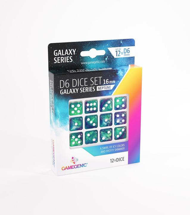 Actual product image Gamegenic Set de 12 Dés D6 - Galaxy Series : Neptune