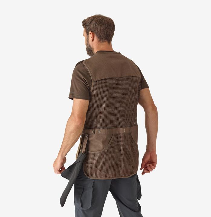 Actual product image Solognac Shooting waistcoat Trap 500 brown (XL)