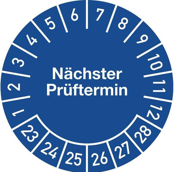 Produktbild HP Autozubehör Mehrjahresprüfplakette Ø 20 mm Nächster Prüftermin 2023-2028 Folie
