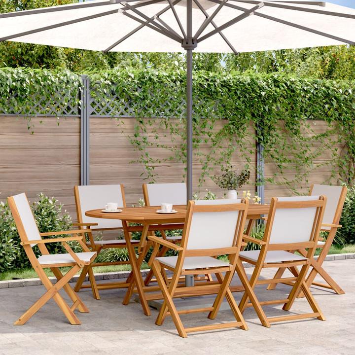 Produktbild VidaXL Gartenmöbel Essgruppe Gartengarnitur Sitzgruppe 7-tlg. Massivholz Akazie (160 cm)